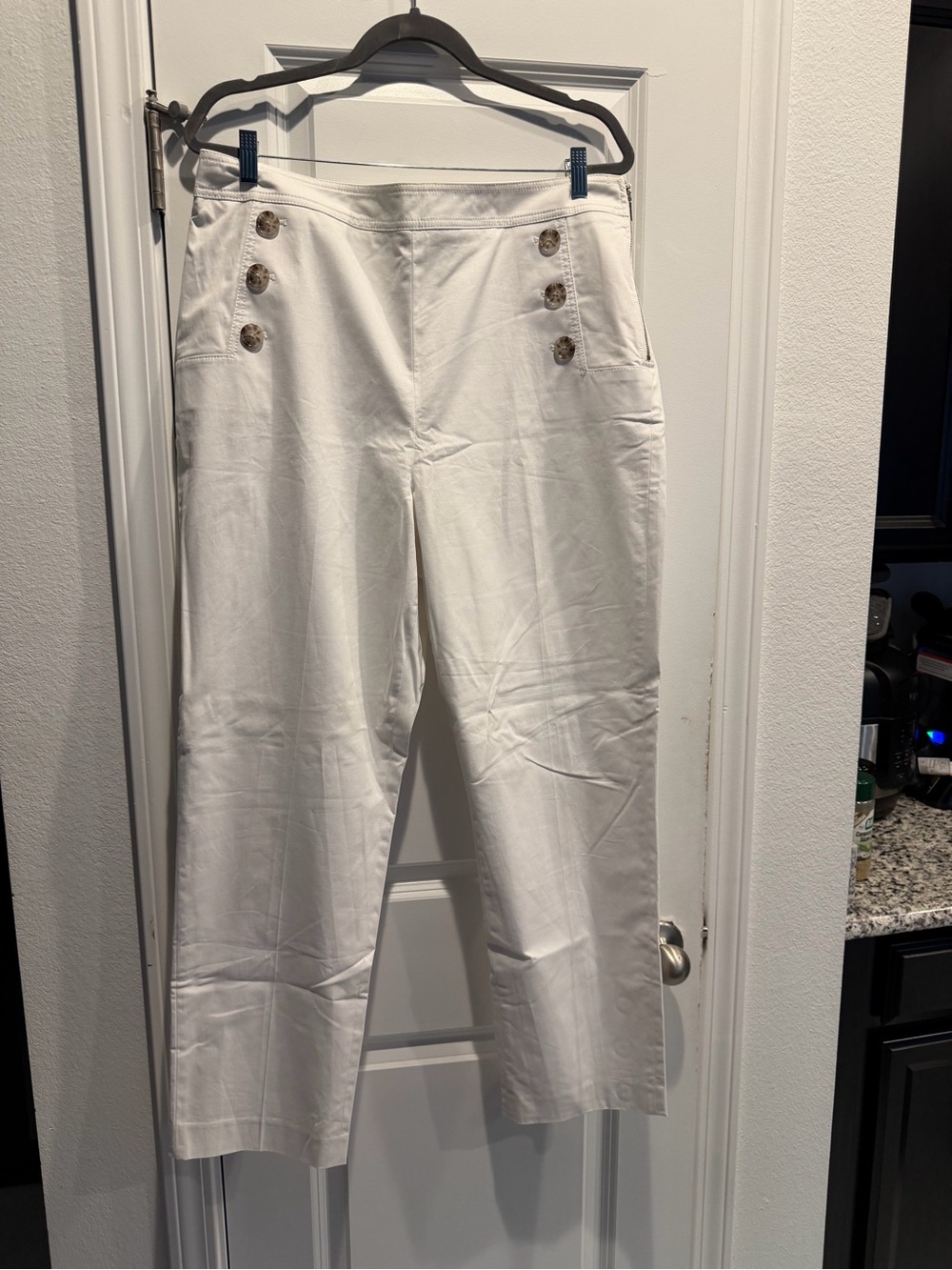 Tommy Hilfiger White High-Rise Straight Pants - Size 16